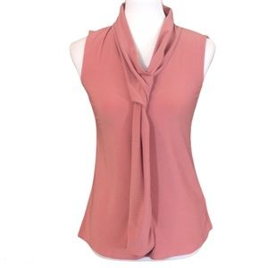 Nordstroms Prospect Blvd Pink Neck Tie Sleeveless Top M Business Office Work